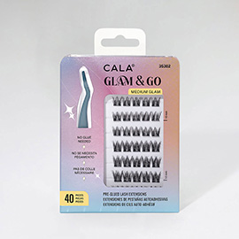 40PCS - Glam and Go Medium Glam Pre-glued Individual Lash Clusters