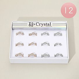 12PCS - Stone Paved Mariner Link Rings