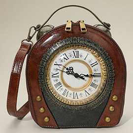 Real Working Vintage Clock Handbag / Crossbody Bag