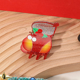 Christmas Socks Hair Claw Clip