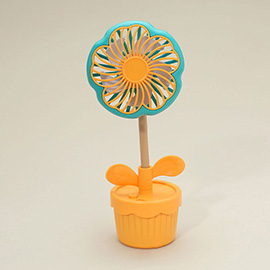 Flower Pot Mini Desktop Fan