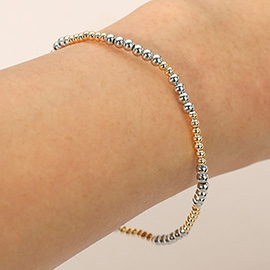 SECRET BOX_Versatile Two Tone Bubble Beaded Stretch Bracelet