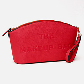 Faux Leather THE MAKE UP BAG Message Pouch Bag / Beauty Organizer Bag
