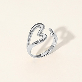 SECRET BOX_Stainless Steel Open Heart Ring
