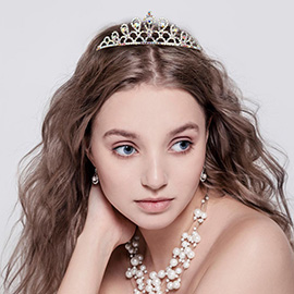 Rhinestone Paved Princess Tiara
