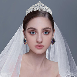 Rhinestone Paved Floral Vine Princess Tiara