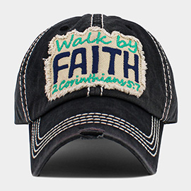WALK BY FAITH Vintage Baseball Cap