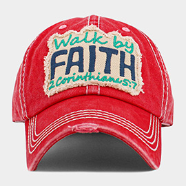 WALK BY FAITH Vintage Baseball Cap