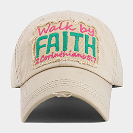 WALK BY FAITH Vintage Baseball Cap
