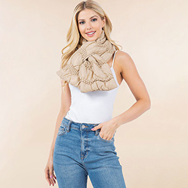 Cozy Winter Quilted Puffer Scarf