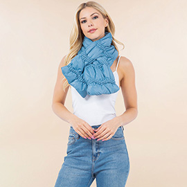 Cozy Winter Quilted Puffer Scarf