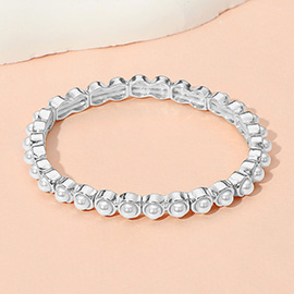 Pearl Bezel Stretch Bracelet