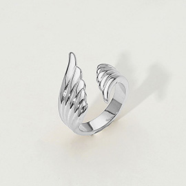 SECRET BOX_Stainless Steel Wing Wrap Adjustable Ring