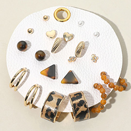 10Pairs - Assorted Fashion Earring Set