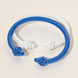 2PCS - Metal Twisted Cuff Bracelets