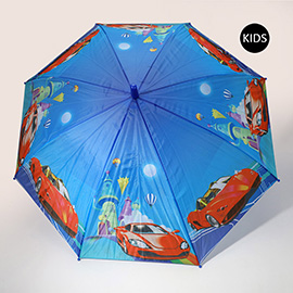 Kids Fantasy Car Castle Printed Umbrella