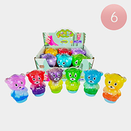 6PCS - Teddy Bear Super Fun Crystal Mud Toys