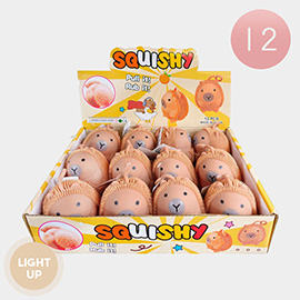 12PCS - Light Up Capybara Squishy Toys