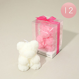 12PCS - Teddy Bear Shaped Scented Candles