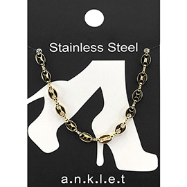 Stainless Steel Mariner Link Chain Anklet
