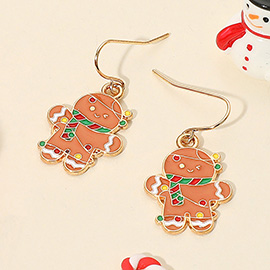 Gingerbread Man Dangle Earrings