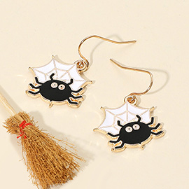 Halloween Spider Web Dangle Earrings