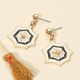 Spider Web Dangle Earrings
