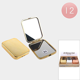 12PCS - Metallic Finish Cosmetic Mirrors
