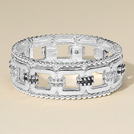 Boho Metal Geometric Link Stretch Bracelet