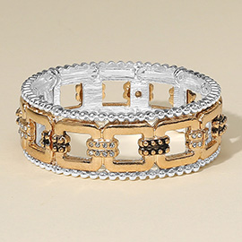Boho Metal Geometric Link Stretch Bracelet