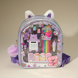14PCS - HOT FOCUS Kids Unicorn Writing Stach Stationery Backpack Set