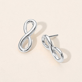 Stainless Steel Infinity Stud Earrings