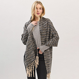 Oversized Super Soft Multi Tone Fringe Scarf