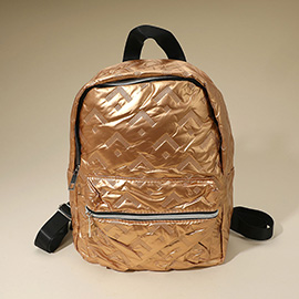 Shiny Quilted Everyday Backpack Bag