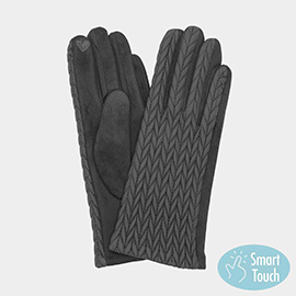 Quilted Pattern Smart Touch Gloves