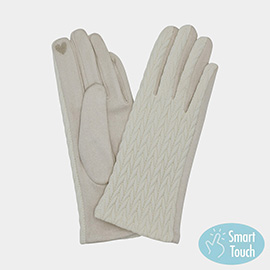 Quilted Pattern Smart Touch Gloves