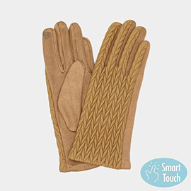 Quilted Pattern Smart Touch Gloves