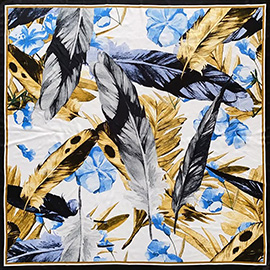 Nature Inspired Feather Square Scarf