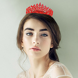 Teardrop Stone Accented Marquise Stone Embellished Queen Pageant Tiara