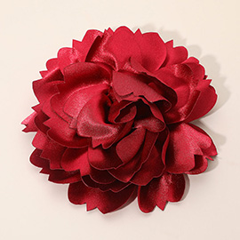 Oversized Statement Satin Floral Pin Brooch / Hair Clip