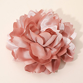 Oversized Statement Satin Floral Pin Brooch / Hair Clip