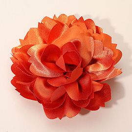 Oversized Statement Satin Floral Pin Brooch / Hair Clip