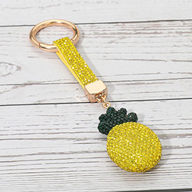 Bling Studded Pineapple Keychain / Bag Charm