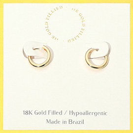 18K Gold Filled Hypoallergenic Mini Huggie Hoop Earrings