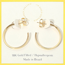 18K Gold Filled Hypoallergenic Open Hoop Earrings