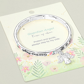 Guardian Angel Charm Message Stretch Bracelet