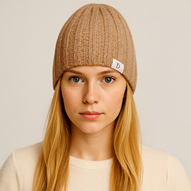 Rib Knitted Winter Beanie Hat