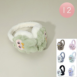 12PCS - Faux Fur Plush Monster Bunny Character Earmuffs