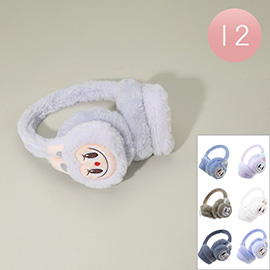 12PCS - Faux Fur Plush Monster Bunny Character Earmuffs