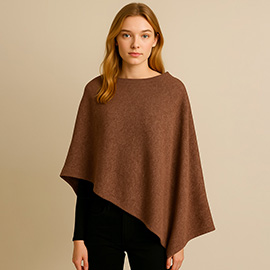 Asymmetrical Wrap Lurex Poncho